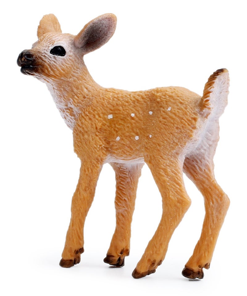 RESTCLOUD 12Pcs Deer Figurines Cake Toppers, Deer Toys Figure, Small Woodland Animals Set of 12 Fawn - Image 2